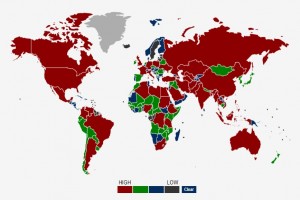 PM2.5 Particulate Matter Emissions by Country (in µg/m³)