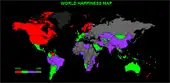 Mapa mundial de la felicidad